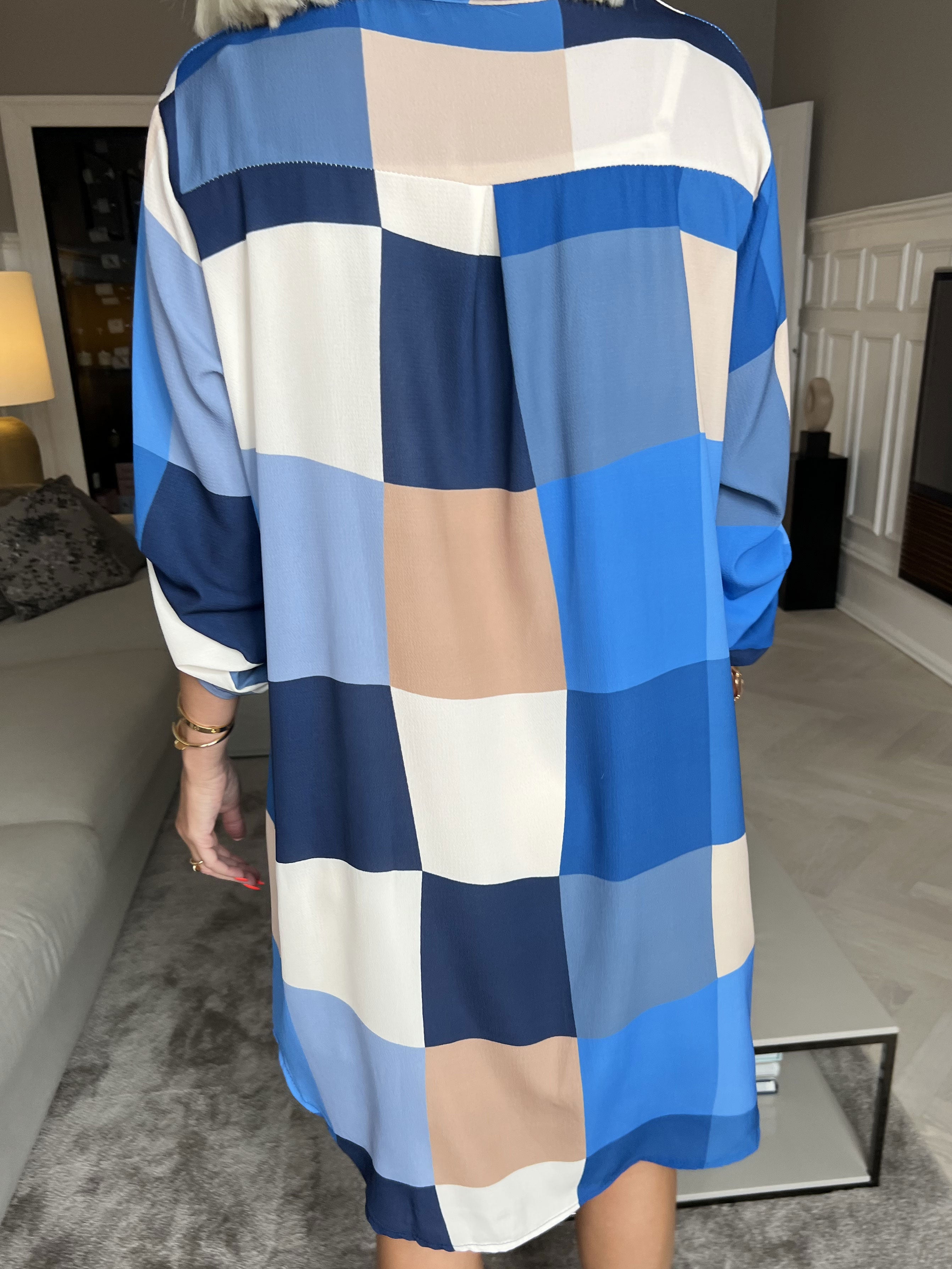 Vanesa Dress Check - Let og luftig kjole